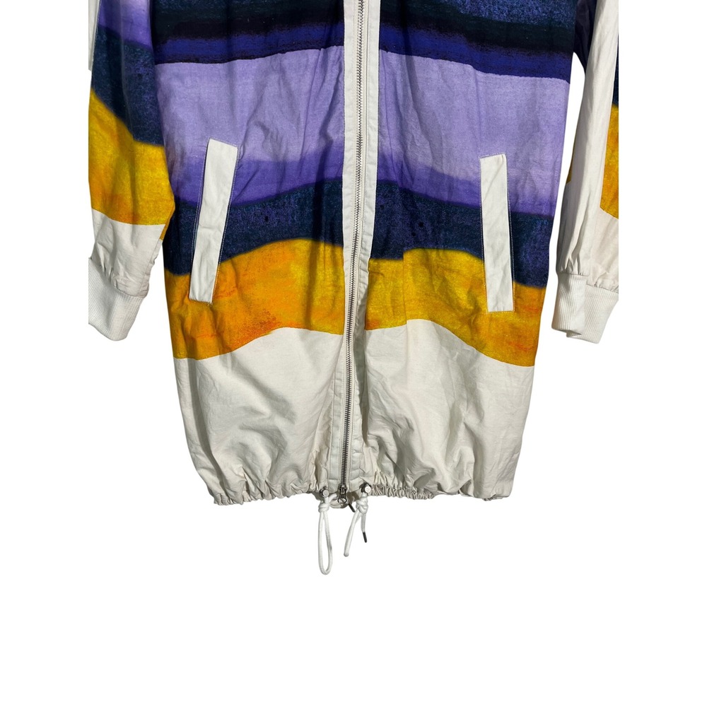 MAEVE x ANTHROPOLOGIE Longline Striped Hooded Windbreaker Jacket - Picture 7 of 14